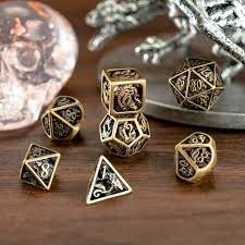 Ancient Bronze Hollow Dragon Cage Dice Set